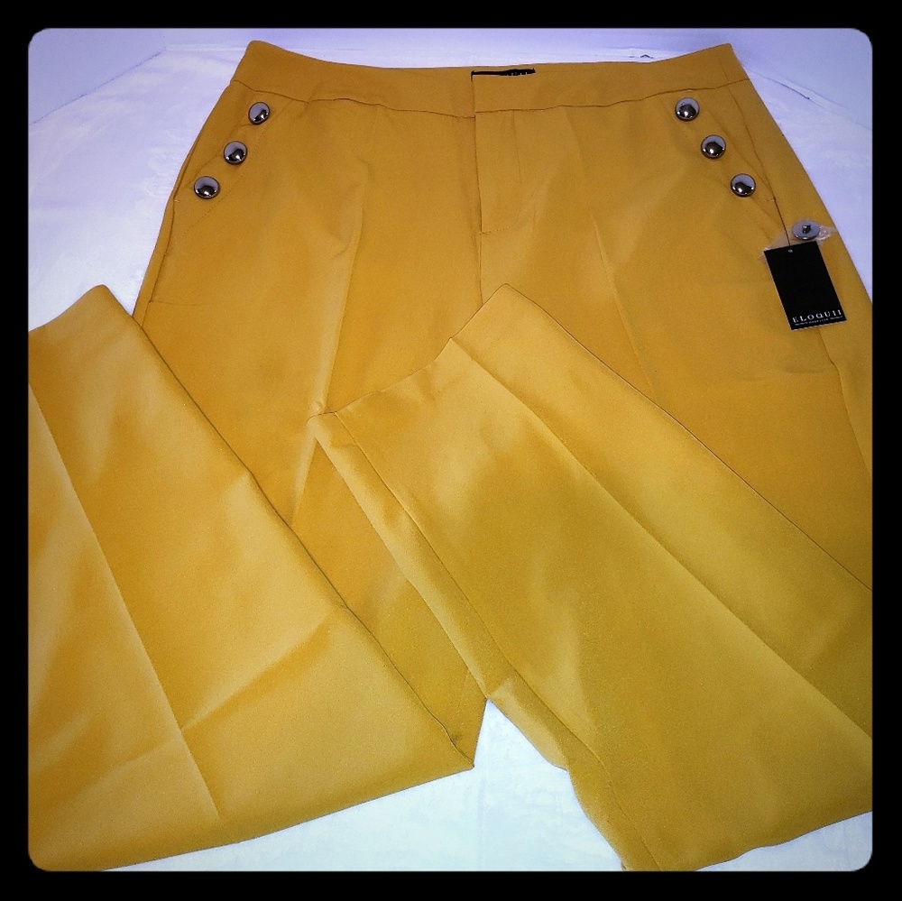 Eloquii size 16 yellow sailor pants